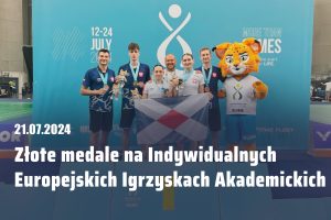 Read more about the article Złote medale na Indywidualnych Akademickich Igrzyskach Europejskich